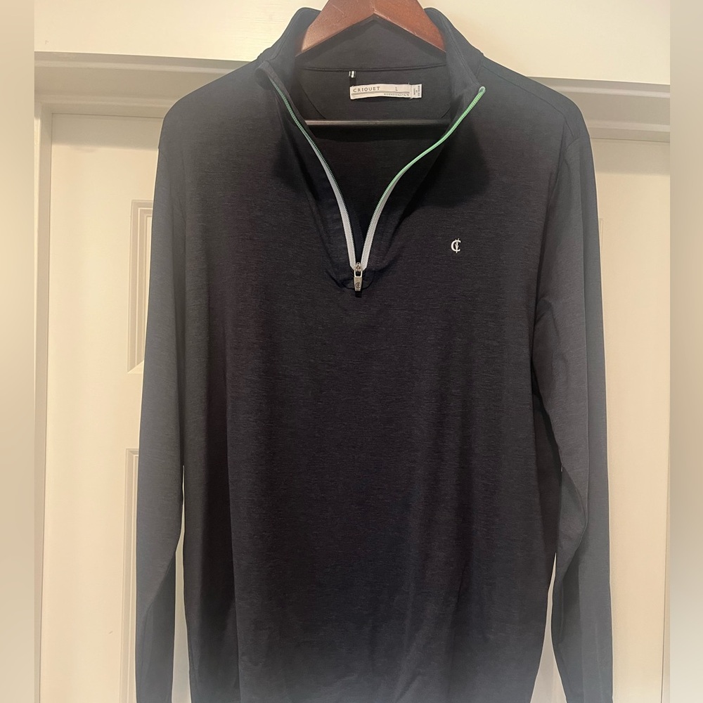Criquet Men's Black 1/4 zip